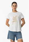 Tiffosi Womens Waterfall Embroidered T-Shirt, White