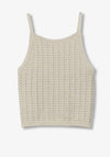 Tiffosi Anaxo Shimmery Knitted Vest Top, Grey