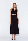 Kameya Cut-Out Detail Maxi A-Line Dress, Black