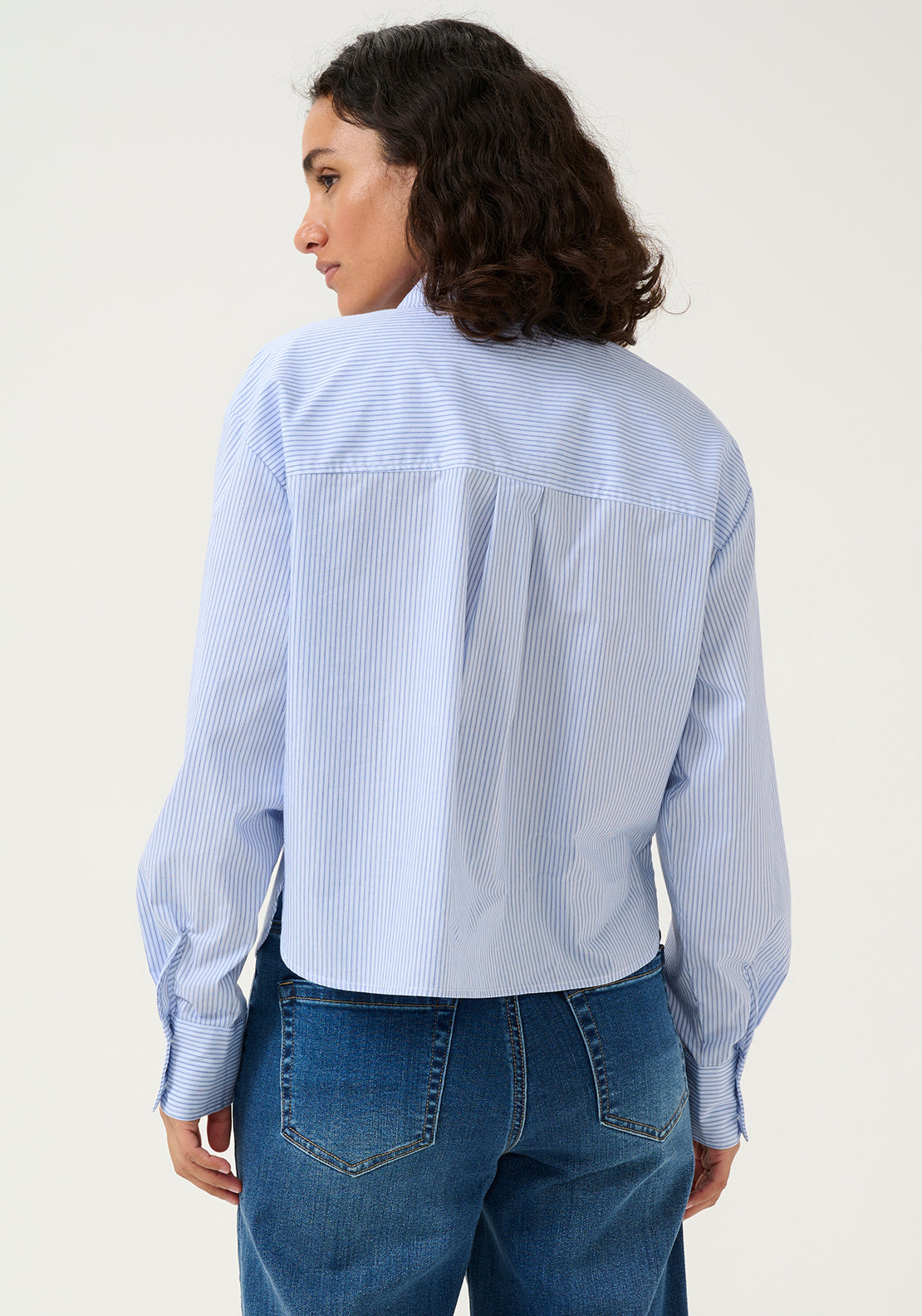 Kaffe Sofie Striped Relaxed Shirt, Blue