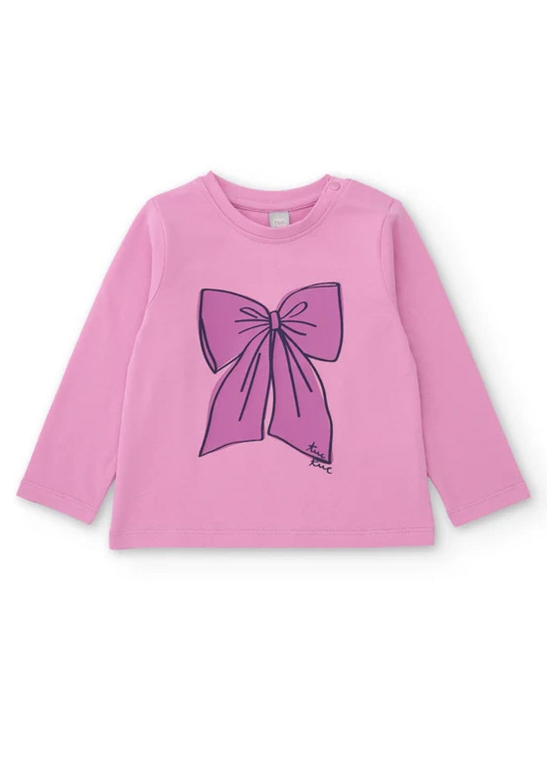Tuc Tuc Mini Girl Heart Bow Long Sleeve Top, Pink