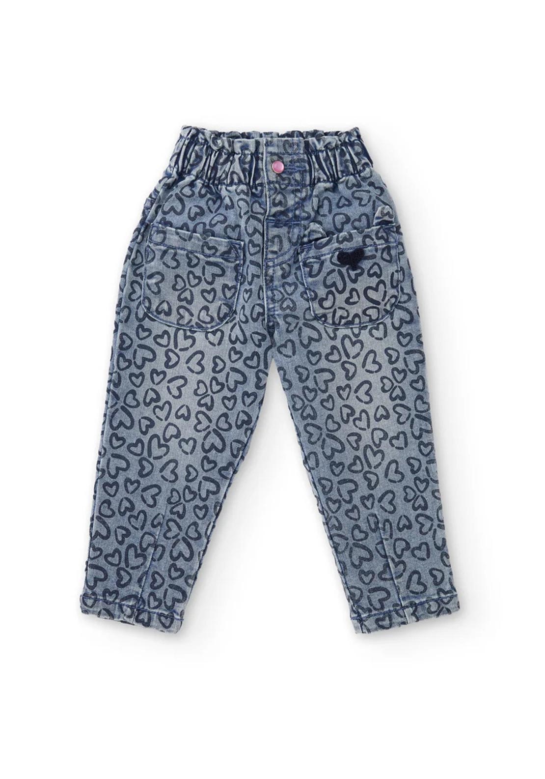 Tuc Tuc Mini Girl Heart Print Jeans, Blue