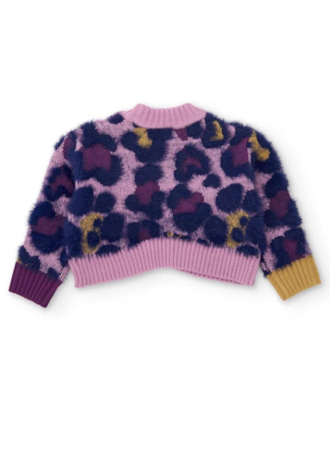 Tuc Tuc Mini Girl Animal Print Sweater, Purple