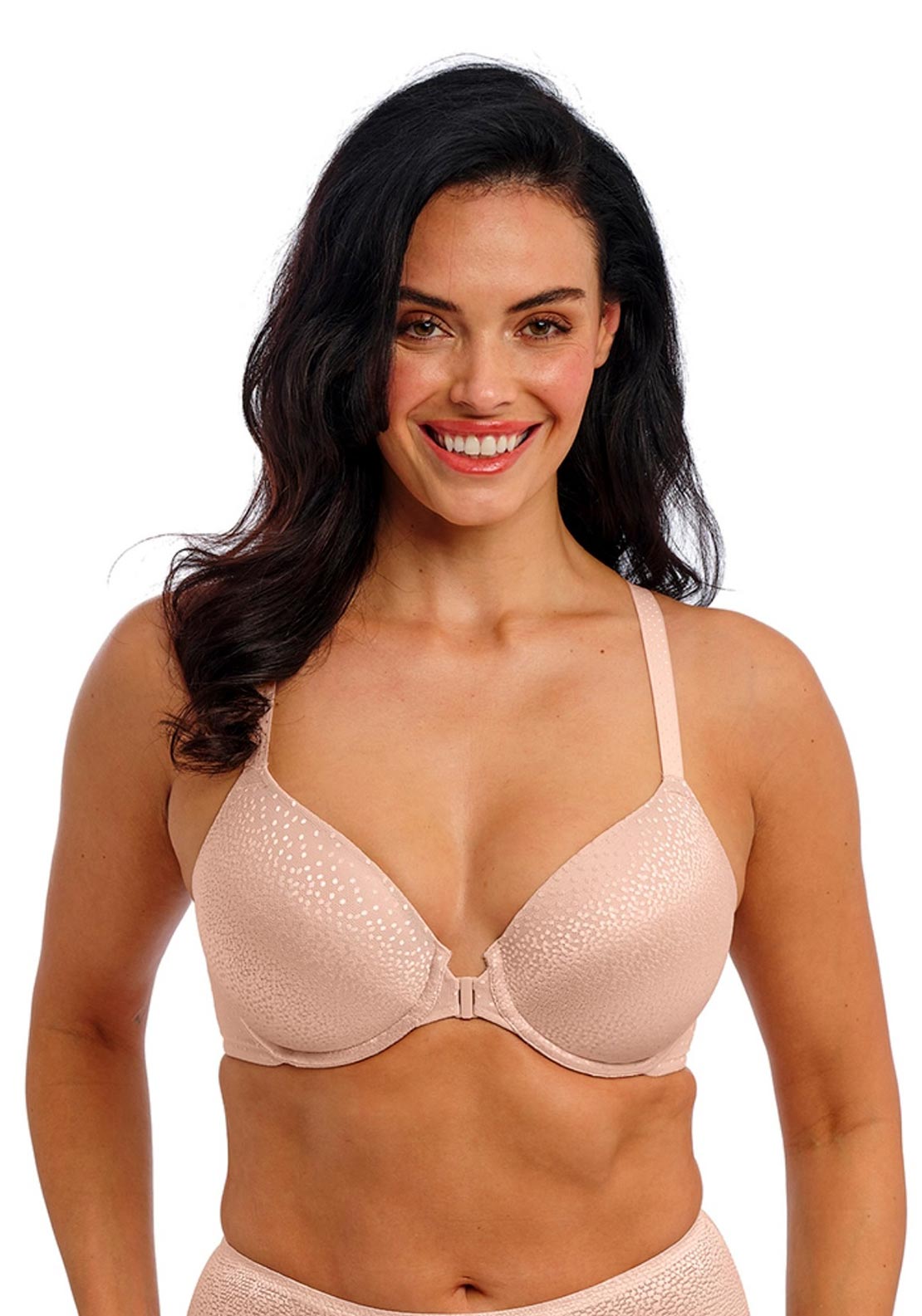 Wacoal Back Smoothing Front Close Wired T-shirt Bra, Beige