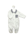 Babidu Baby Boy Print Collar Sleepsuit, Camel