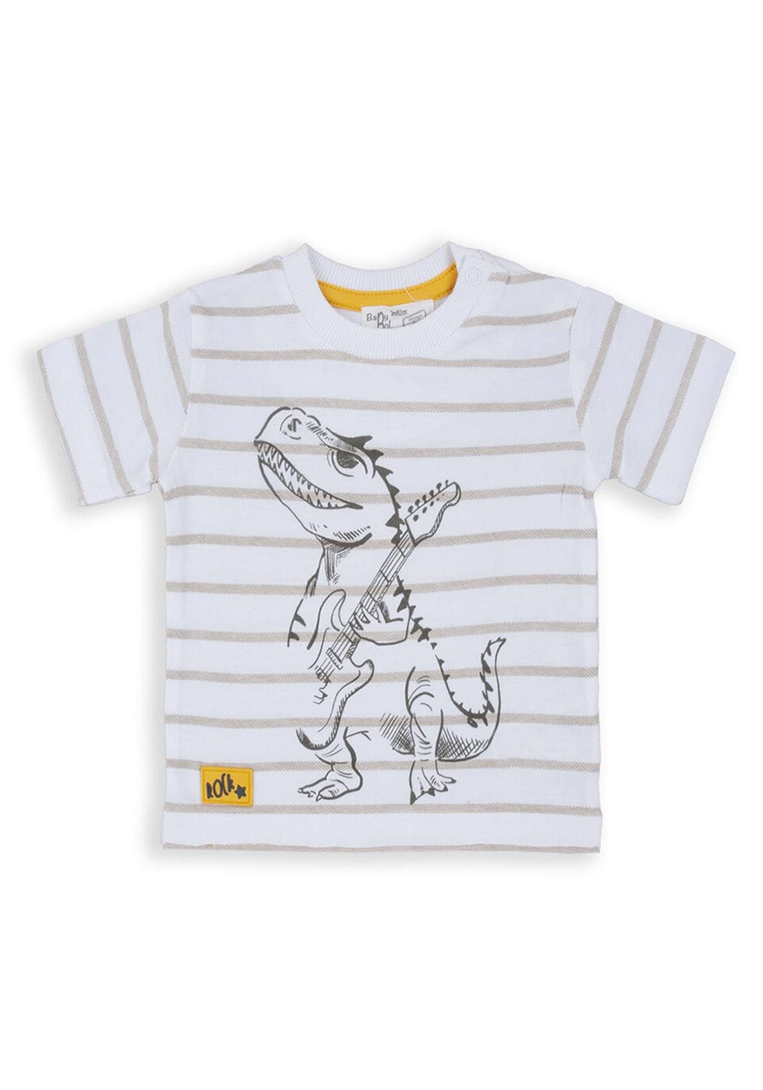 Babybol Baby Boy Long Sleeve Stripe Top, White
