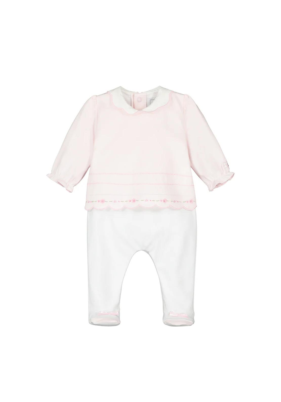 Emile Et Rose Baby Girl Betty Babygrow and Headband Set, Pink