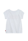 Levi’s Baby Girl Batwing Logo Short Sleeve Tee, White