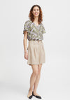 B.Young Bano V-Neck Print Blouse, Orchid Bloom