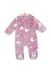 Babybol Baby Girl Fleece Sleepsuit, Pink