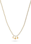 24Kae Beaded Pearl Pendant Necklace, Gold