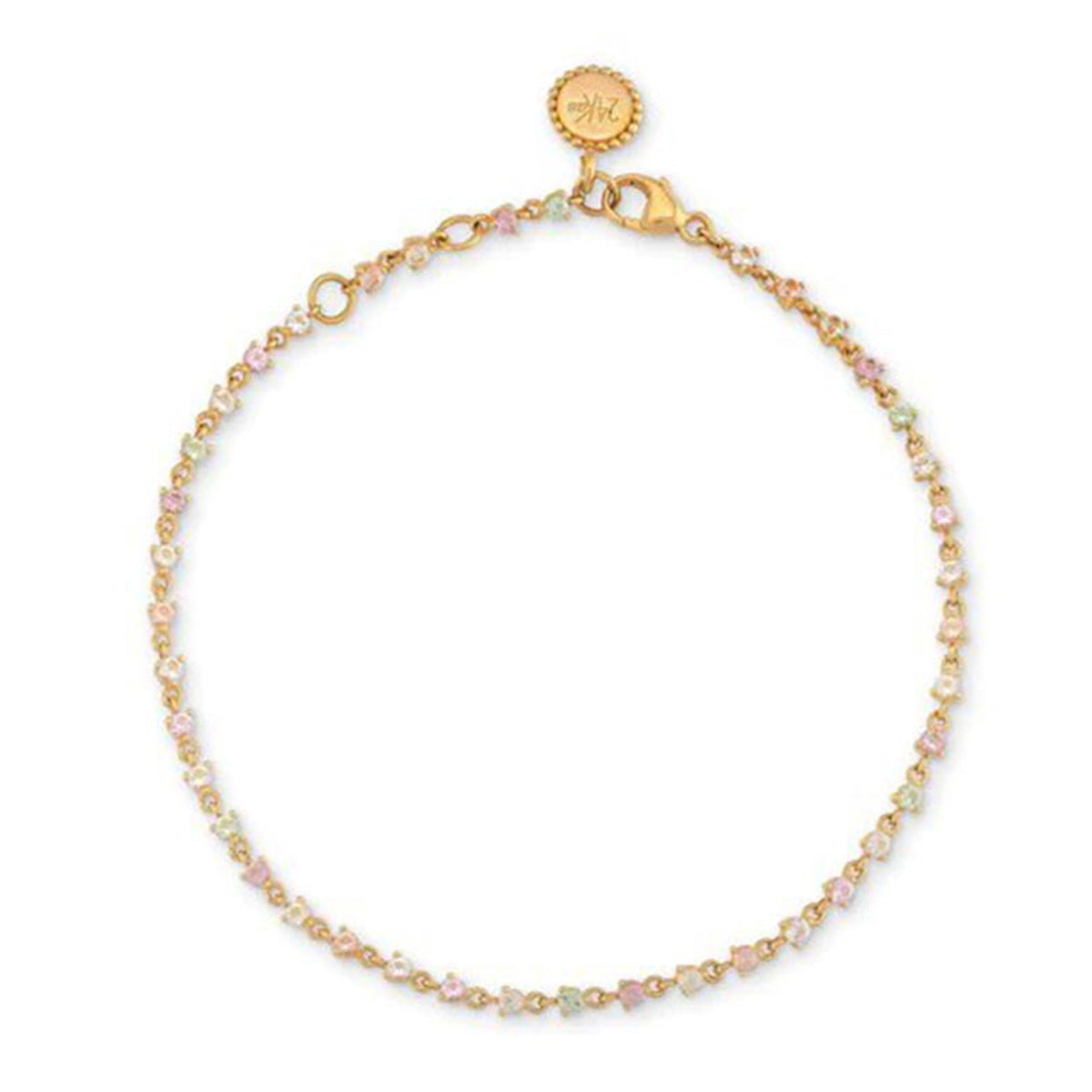 24Kae Pastel Stone Bracelet, Gold