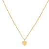 24Kae Shell Heart Necklace, Gold
