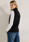 Cecil Zip Up Knitted Vest, Black