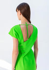 Kameya Cut-Out Back Midi Dress, Green