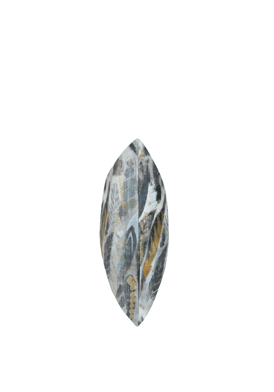 Scatter Box Aven Feather Print 45x45cm Cushion, Blue & Gold