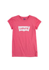 Levi’s Girls Batwing Logo Short Sleeve Tee, Pink