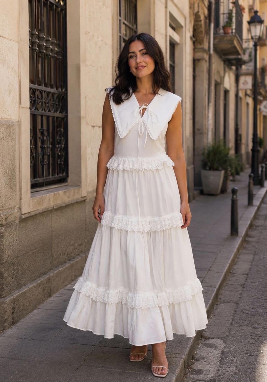 Sister Jane Neroli Dream Tiered Maxi Dress, White - McElhinneys