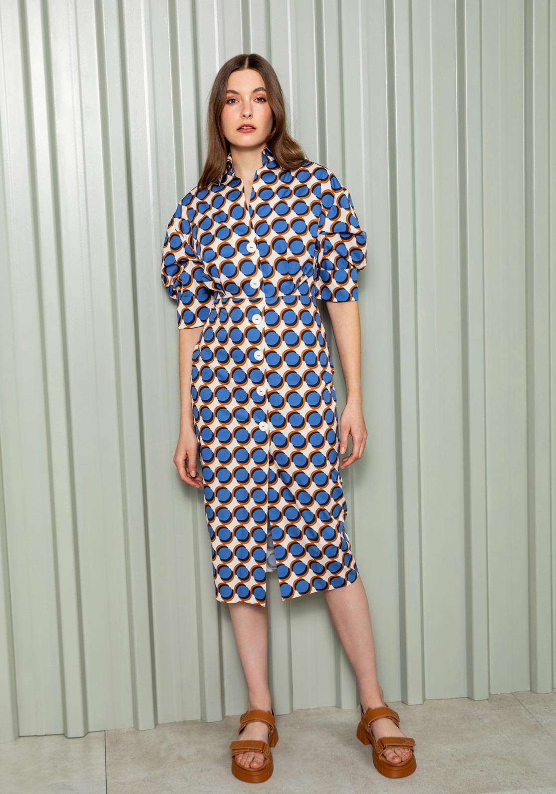 90s dress ideas Witches Brew Midi Button Through Shirt Dress