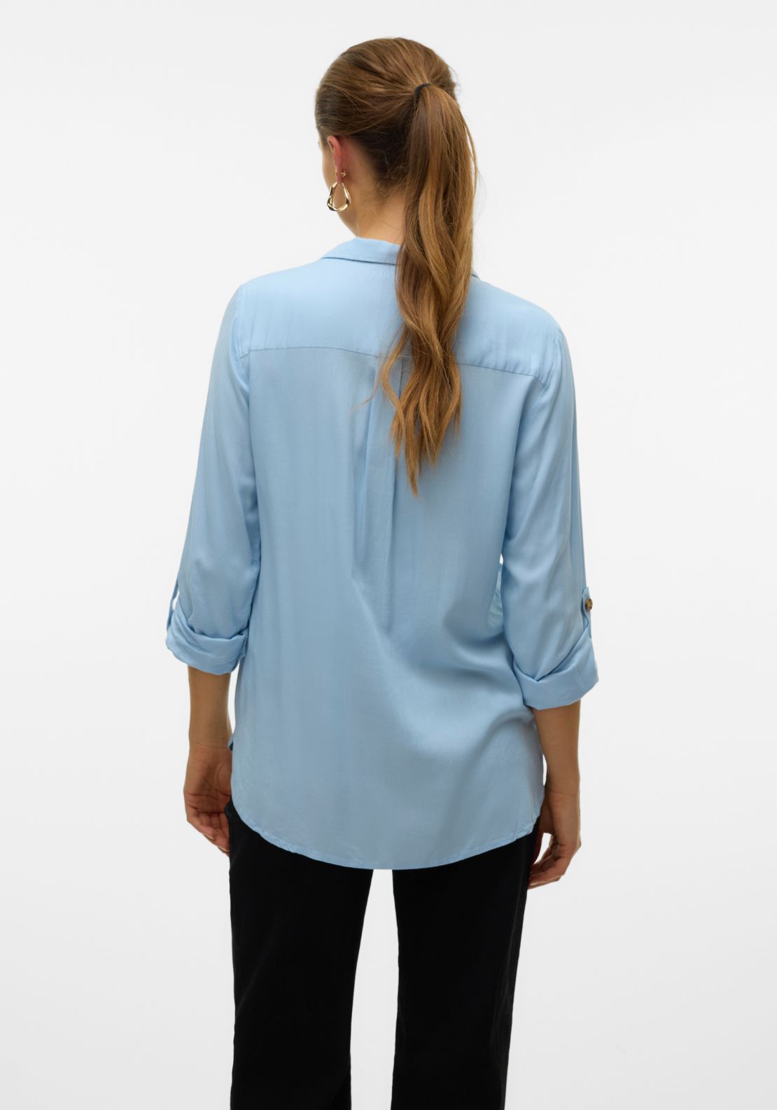 Vero Moda Bumpy Pocket Detail Shirt, Blue