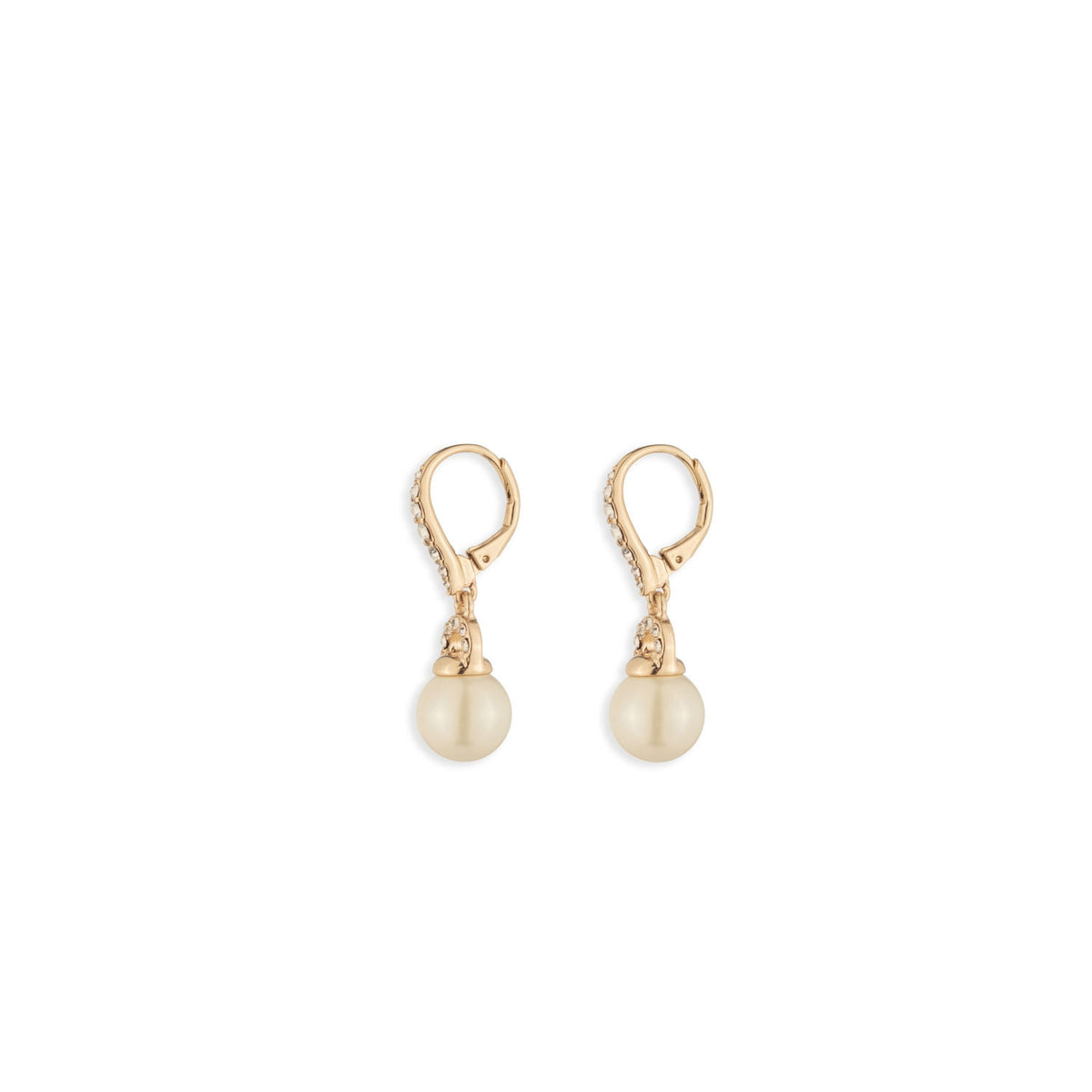 Ralph Lauren Pavé & Pearl Drop Earrings, Gold