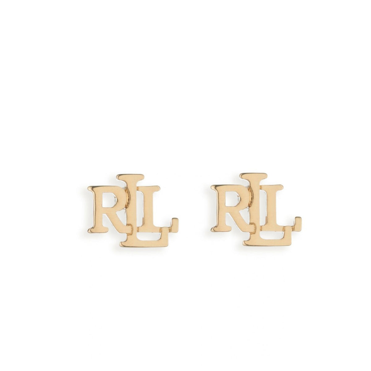 Ralph Lauren Logo Stud Earrings, Gold