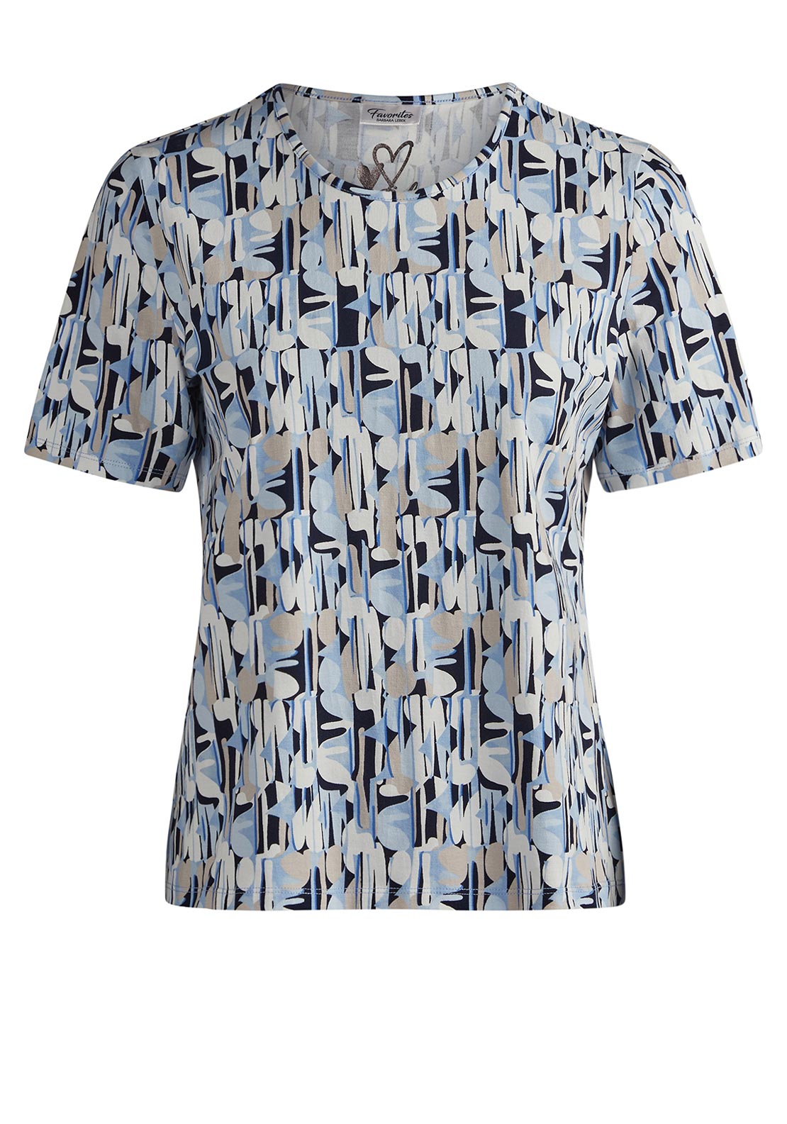 Barbara Lebek Abstract Polo Shirt Khaki 62030062-651