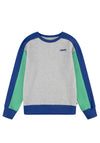 Levi’s Boy Colourblock Crewneck Sweater, Grey