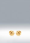 9 Carat Gold Knot Stud Earrings, Yellow Gold