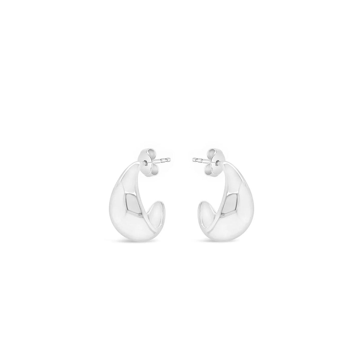 Absolute Chunky Hoop Earrings, Silver