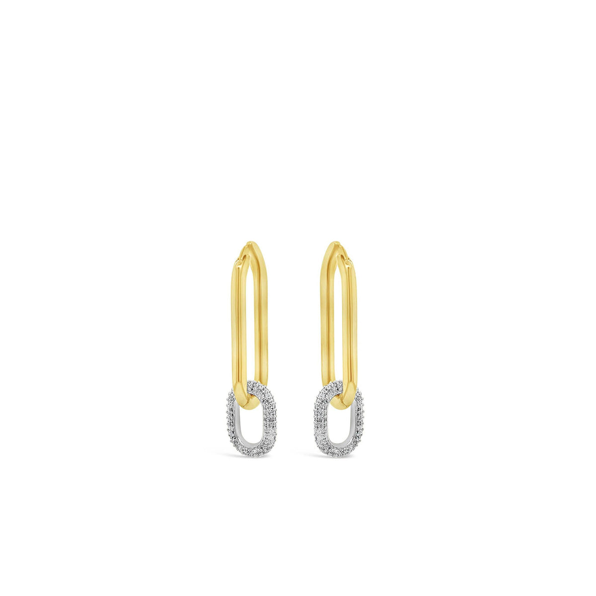 Absolute Interlocking Chunky Hoop Earrings, Gold
