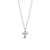 Absolute Kids CZ Cross Necklace, Silver