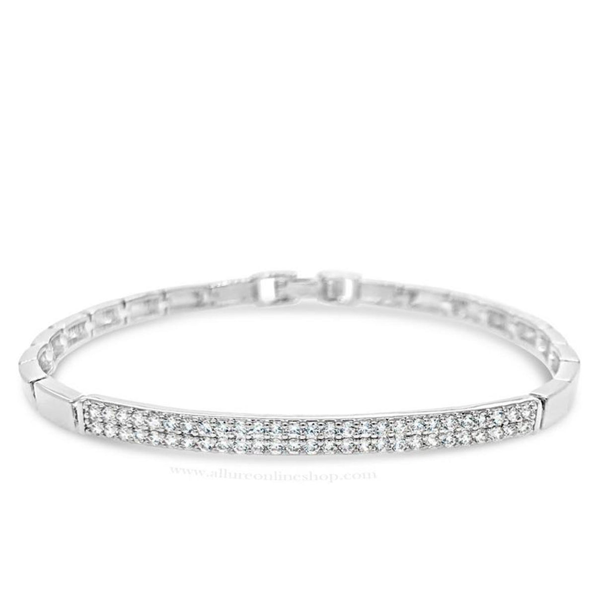 Absolute Pavé Set Link Bracelet, Silver