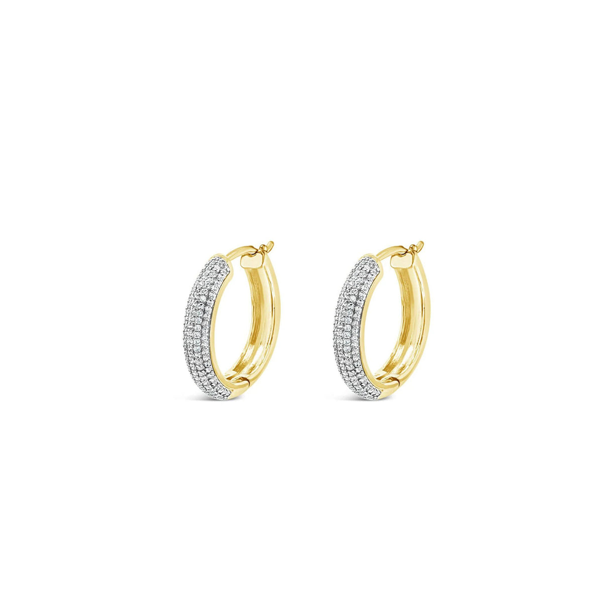 Absolute Sparkly Chunky Medium Hoop Earrings, Gold