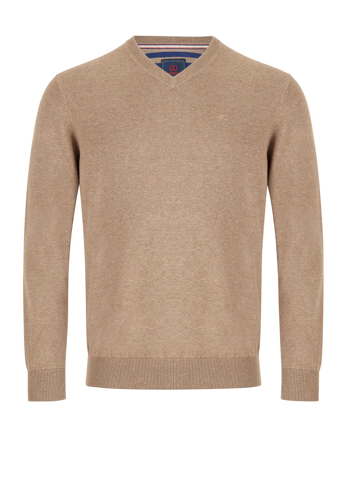 Andre Valencia V Neck Sweater, Beige