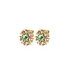 Dyrberg/Kern Aude Green Solitaire Crystal Earrings, Gold