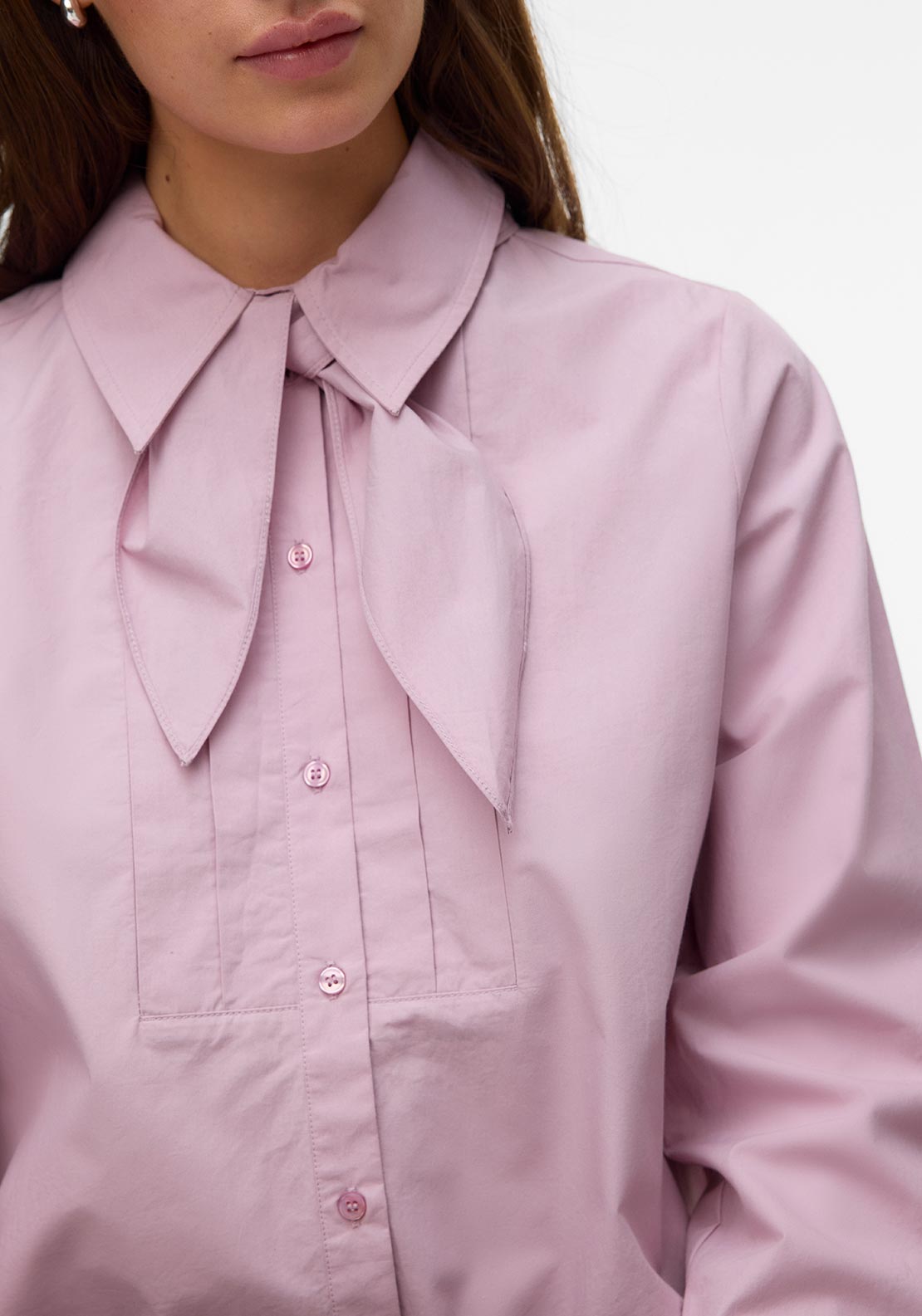 Vero Moda AWARE Carter Scarf Detail Blouse, Mauve