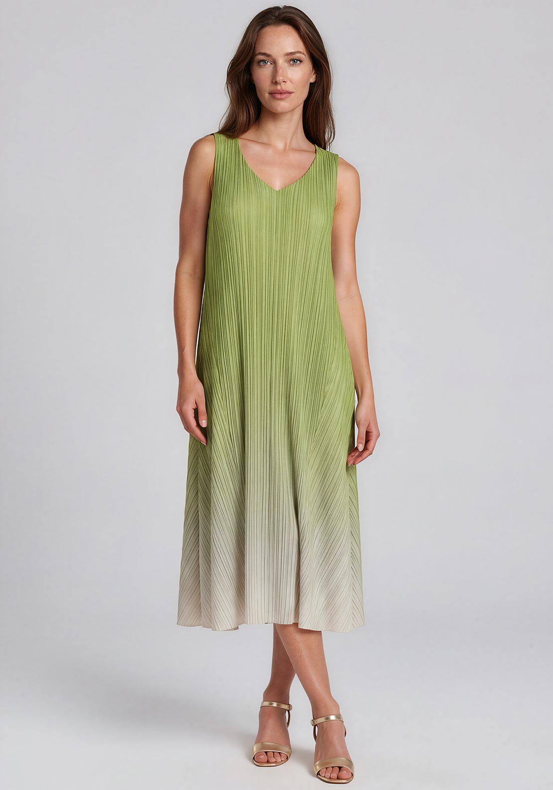 Alquema One Size Long Estrella Dress & Coat Set, Green Peridot
