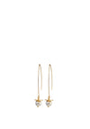 Angela D’Arcy Pearl Drop Hook Earrings, Gold