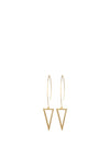 Angela D’Arcy Triangle Drop Hook Earrings, Gold