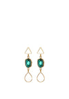 Angela D’Arcy Stone & Shape Earrings, Gold & Emerald