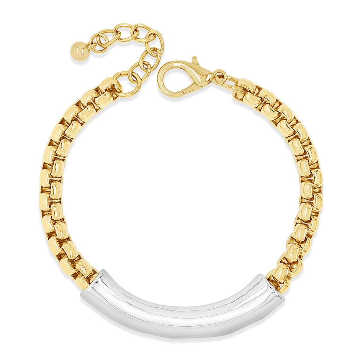 Absolute Box Chain Bracelet, Gold & Silver