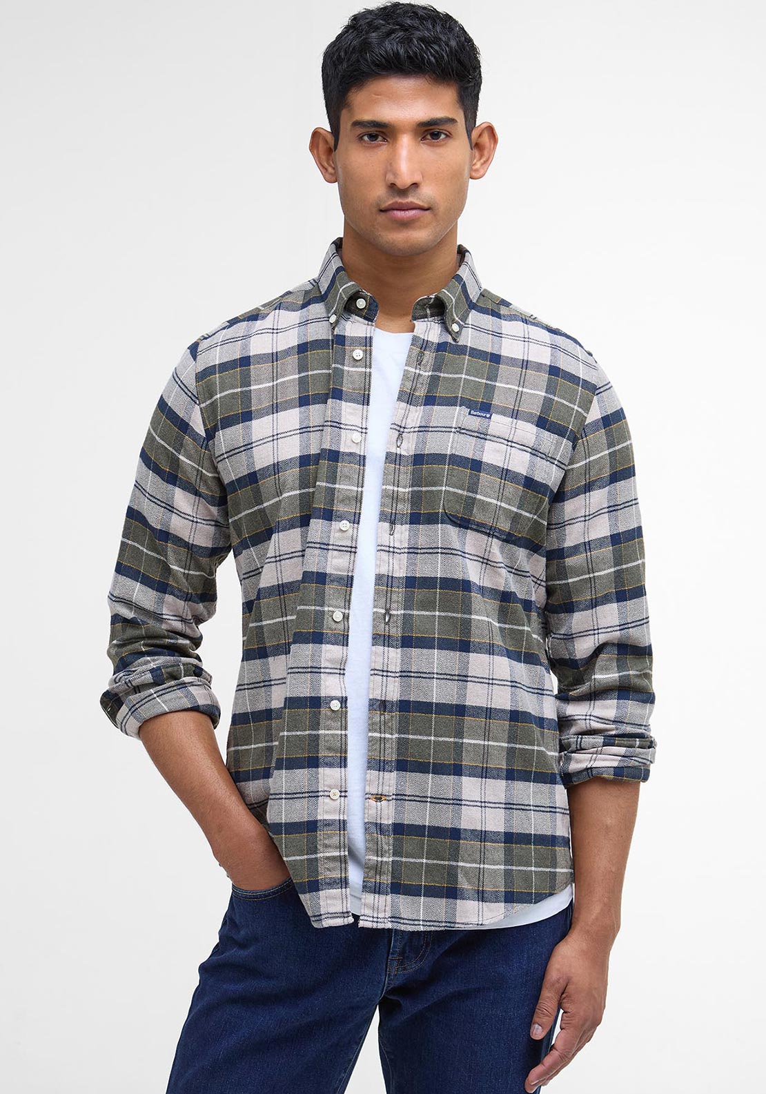 Barbour Men's Kyeloch Tartan Tailored Shirt, Green McElhinneys