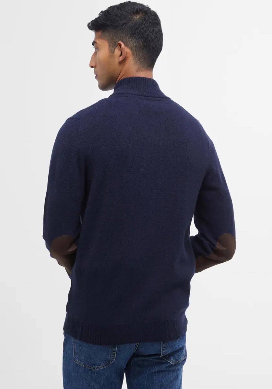 Barbour Men’s Patch Elbow Cardigan, Navy