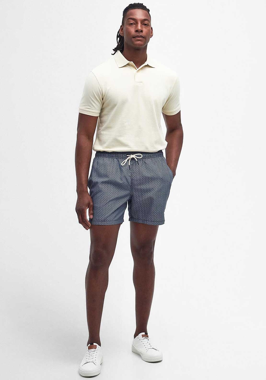 Barbour Shell Swim Shorts, Navy Multi
