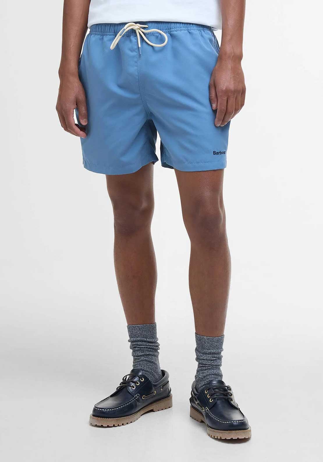 Barbour Staple Logo 7” Swim Shorts, Force Blue - McElhinneys