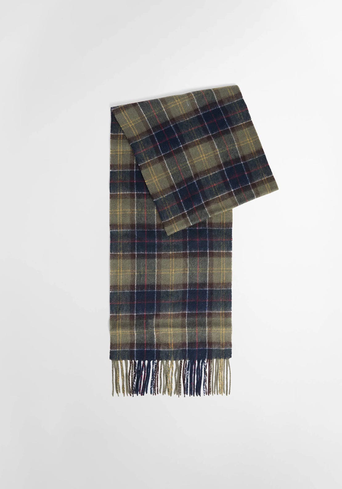 Barbour Tartan Scarf & Glove Gift Set, Classic Olive