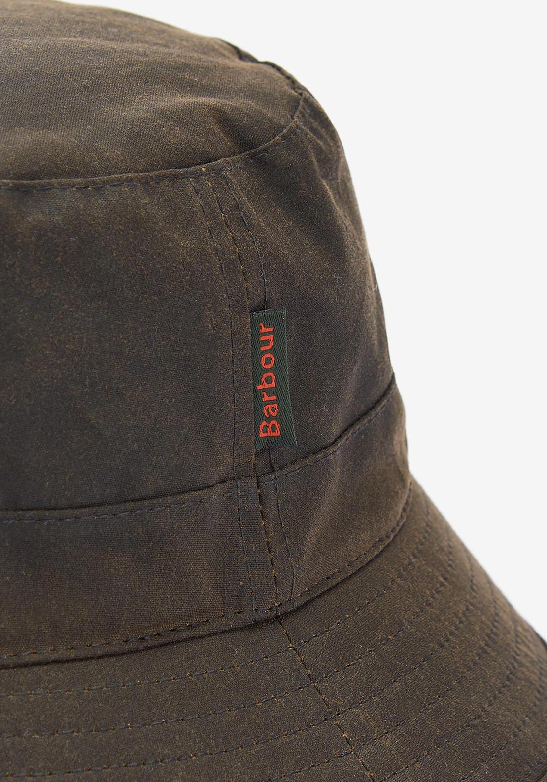 Barbour Waxed Bucket Hat, Olive Green