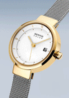 Bering Ladies Solar Watch, Polished Gold