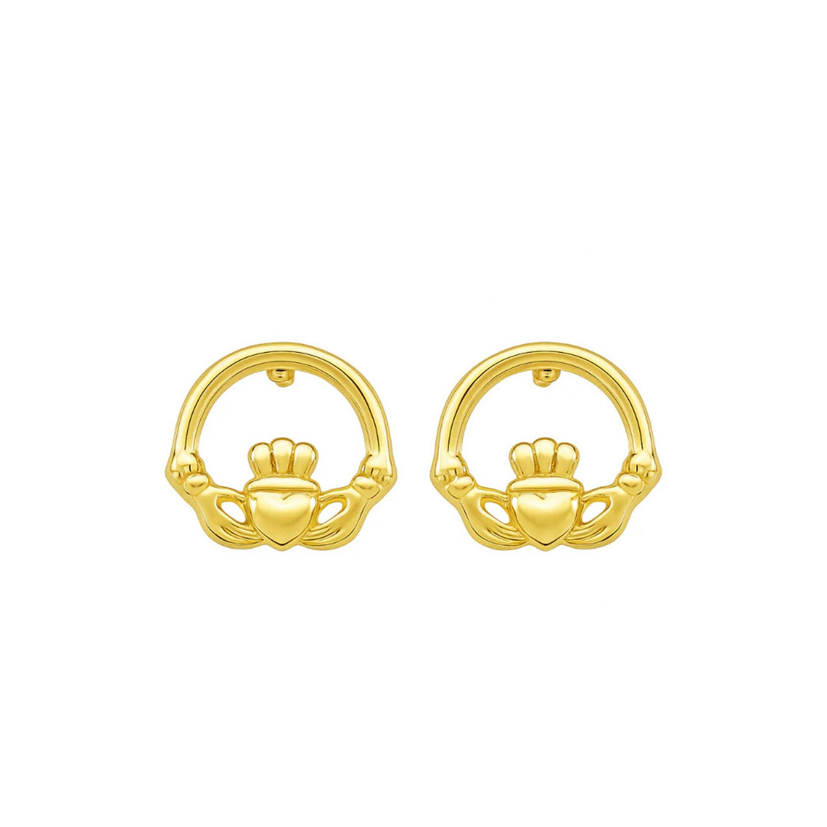 Betty and Biddy Claddagh Earrings, Gold